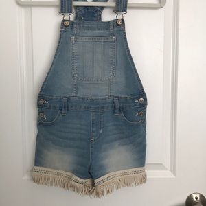 Blue Fringed Overalls